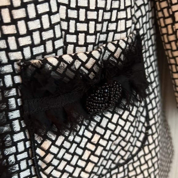 White House Black Market Black & White Checkered Blazer - Picture 4 of 8